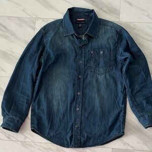 Tommy Hilfiger Blue Denim Shirt for boys